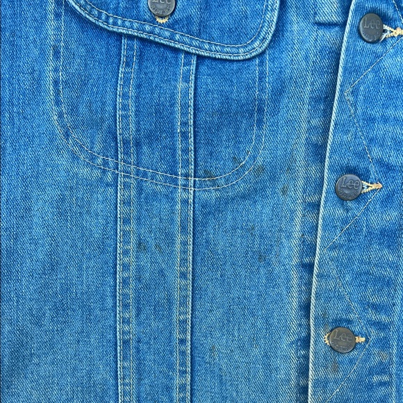 Vintage Lee Denim Trucker Jacket PATD 153438 Good Times! - Picture 7 of 14